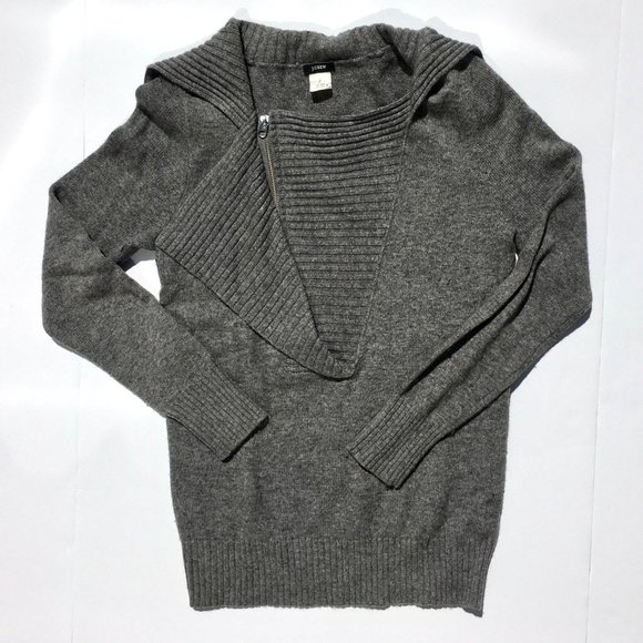 J Crew Wool Cashmere Zipper Sweater sz S - Picture 1 of 7